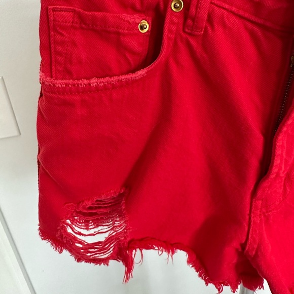 AVIATOR NATION RED BOLT SHORTS SIZE 28 denim jeans - Picture 8 of 11